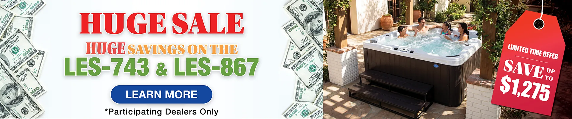 Calspas hot tub being used in a family setting - Aurora